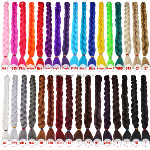 Factory 82inch 41inch 165g 82 inch jumbo braid  synthetic Ombre Braiding Hair